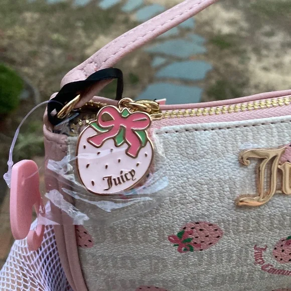 Juicy Couture Angel Crystal/Pink Diamond Berry Sweet Convertible Wristlet - Picture 2 of 13